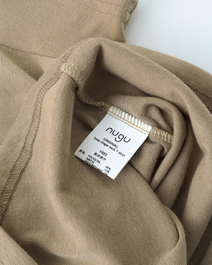 TWILL ツイル 3wayドレープネックシャツ ホワイト 11回再販](ORIGINAL) 3ウェイドレープネックTシャツ | ファッション
