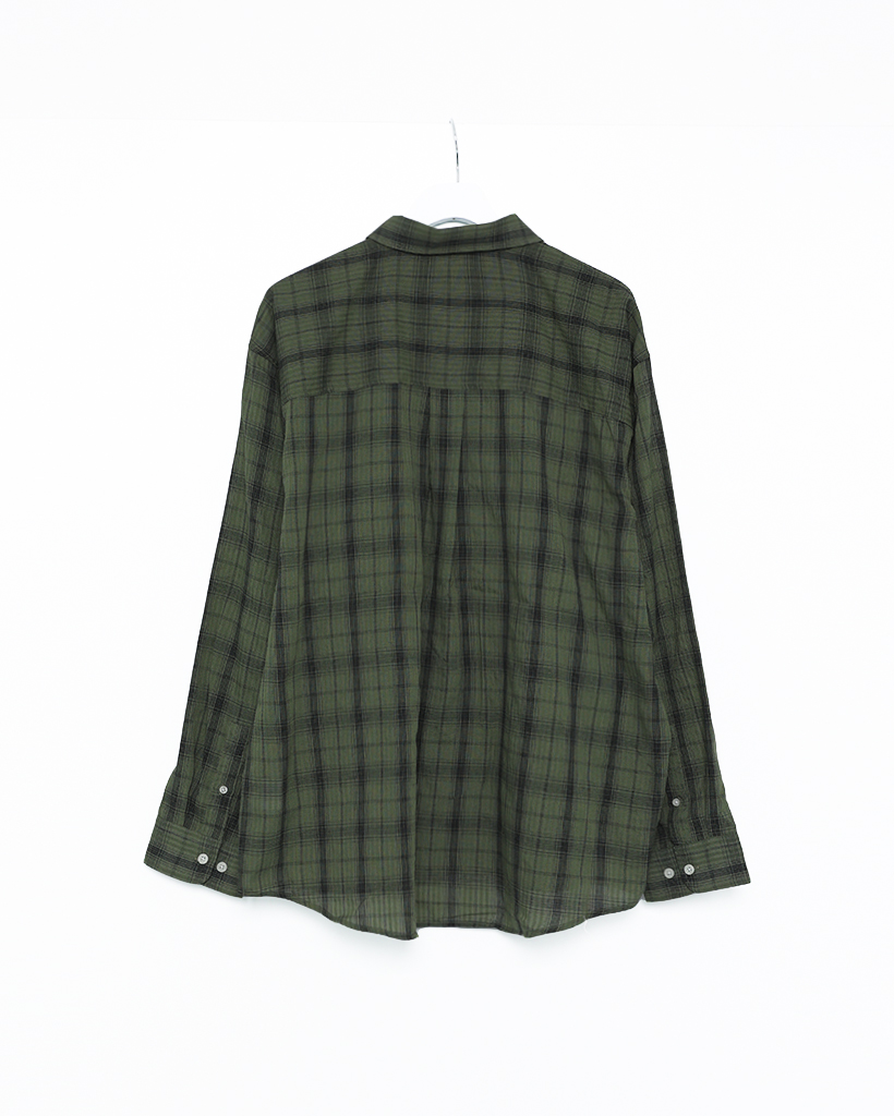パッチポケットが特徴【国内買付/発送】Tシャツ（コットン） パッチポケットタータンチェックコットンシャツ | ファッション