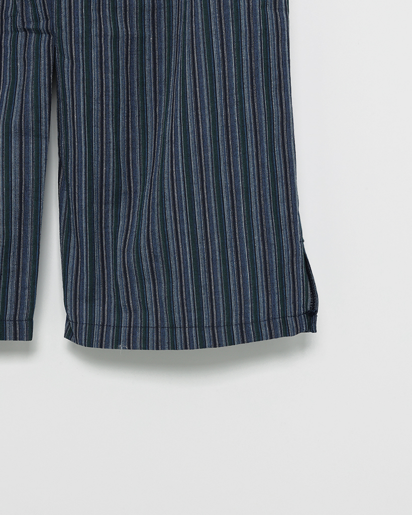 スリットマルチストライプワイドイージーパンツ | ファッション通販