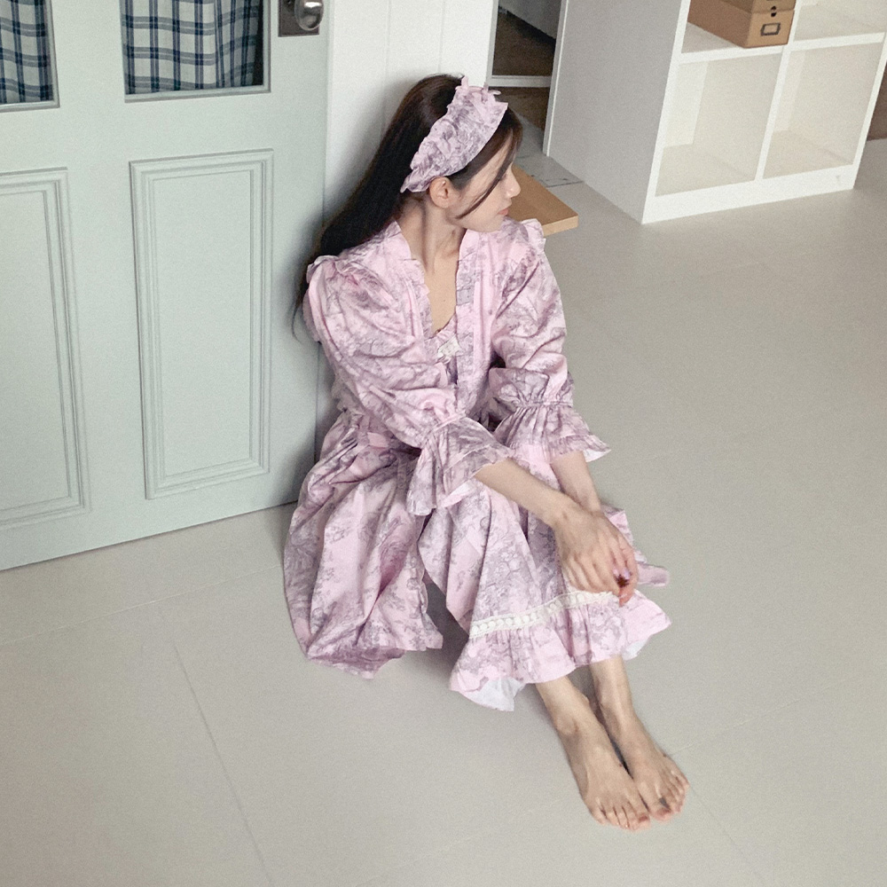 レディース ディエール モダールコットン ローブガウン