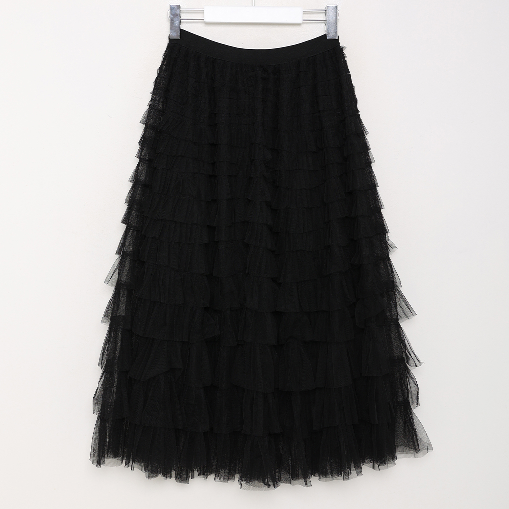 ティアードチュールロングスカート | ファッション通販サイト NUGU 