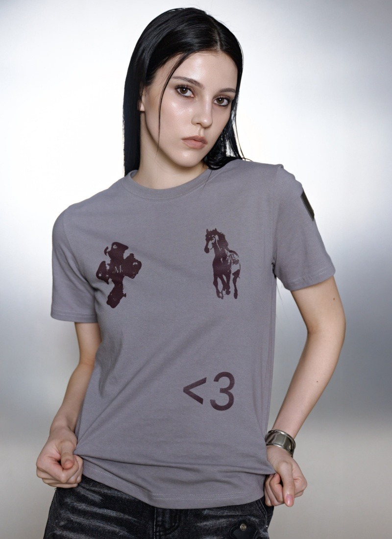 ANTIQ CROSS PONY HALF T