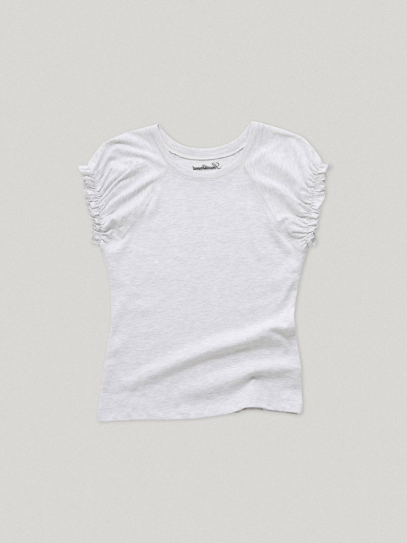 Gray Nadia Puff Tee