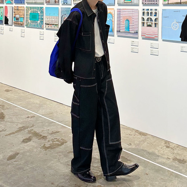 ユニークステッチデニムパンツ | ファッション通販サイト NUGU