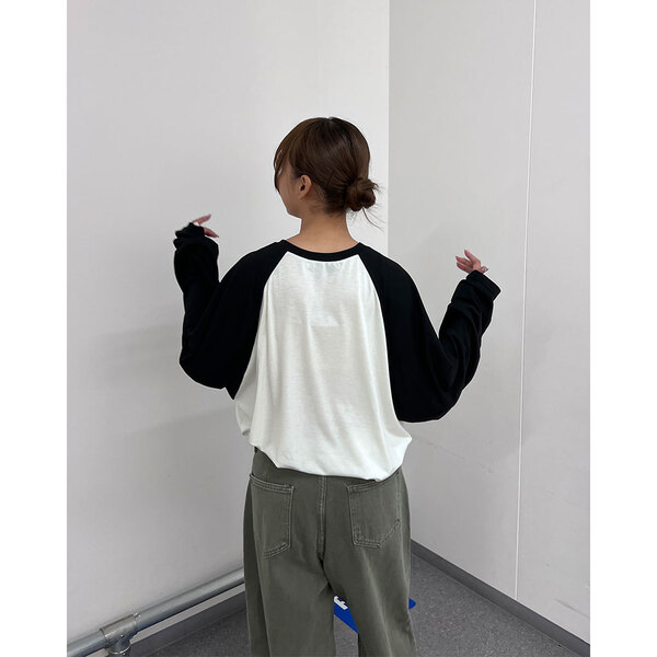 ユニセックス) ラグランスリーブロングTシャツ | ファッション