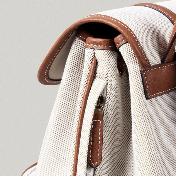 週末値下げ【FOLNUA】CLASSIC LOGO POCHE BACKPACK FOLNUA CLASSIC LOGO POCHE BACKPACK BROWN - CANVAS | ファッション