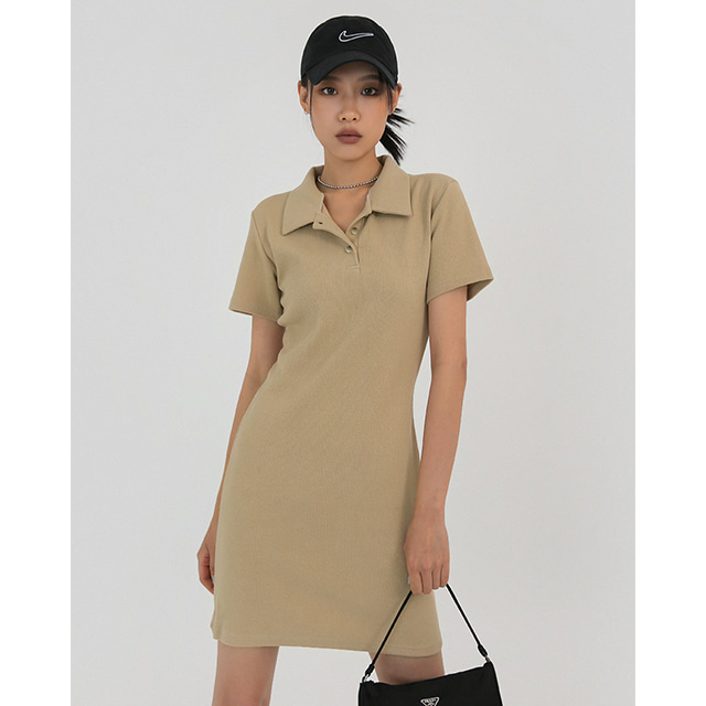 ワンピース Short Sleeve Polo Dress U.S. POLO ASSN. (3008 Solid Polo Dress - Banded Cuffs