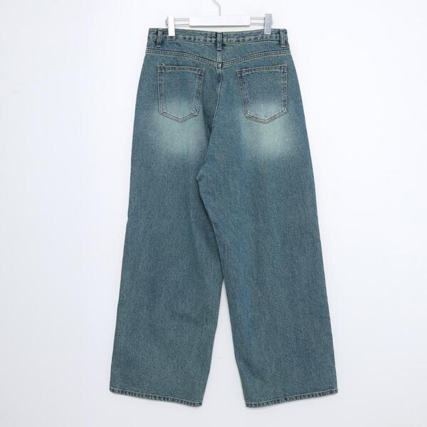 ウォッシュワイドデニムパンツ | ファッション通販サイト NUGU