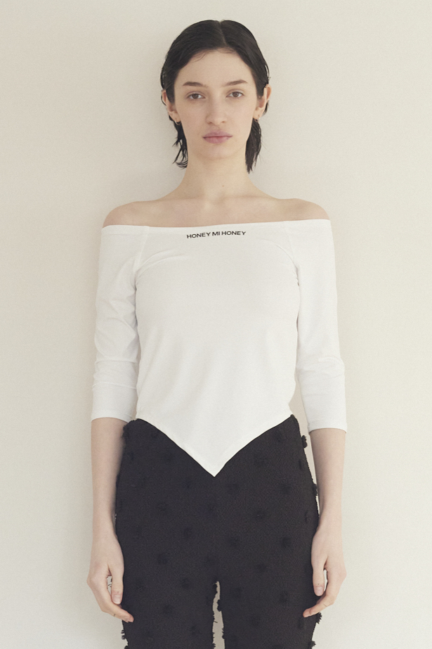 jersey logo boat neck tops