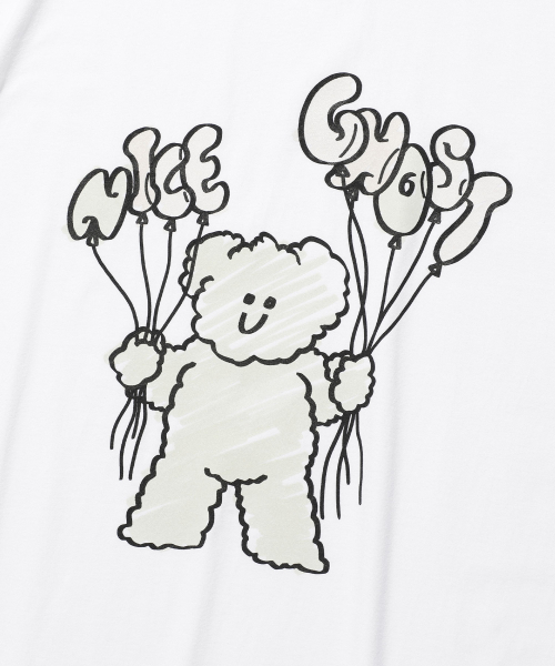 [ NICE GHOST CLUB]★24SS★ BALLOON MACA DRAWING UV TEE NICE GHOST CLUB]☆24SS☆ BALLOON MACA DRAWING UV TEE (Nice