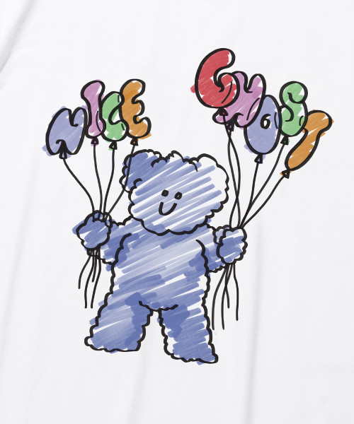 [ NICE GHOST CLUB]★24SS★ BALLOON MACA DRAWING UV TEE NICE GHOST CLUB]☆24SS☆ BALLOON MACA DRAWING UV TEE (Nice