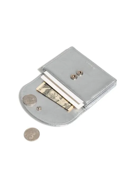 ★Fennec★ CRINKLE HALFMOON ACCORDION POCKET SILVER FM1PK03 CRINKLE HALFMOON ACCORDION POCKET - SILVER | ファッション