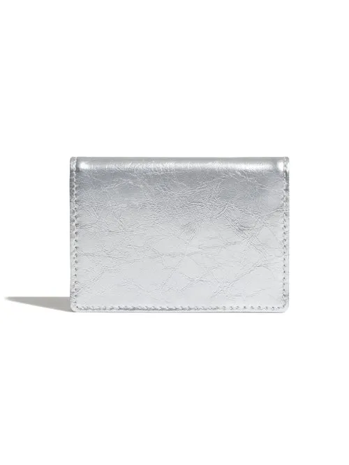 ★Fennec★ CRINKLE HALFMOON ACCORDION POCKET SILVER FM1PK03 CRINKLE HALFMOON ACCORDION POCKET - SILVER | ファッション