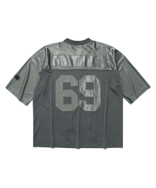 Tシャツ・カットソー [NICEGHOSTCLUB]MESH FOOTBALL HALF JERSEY_BLACK (NG2EMUT504 MESH FOOTBALL HALF JERSEY[GREY] | ファッション通販サイト NUGU