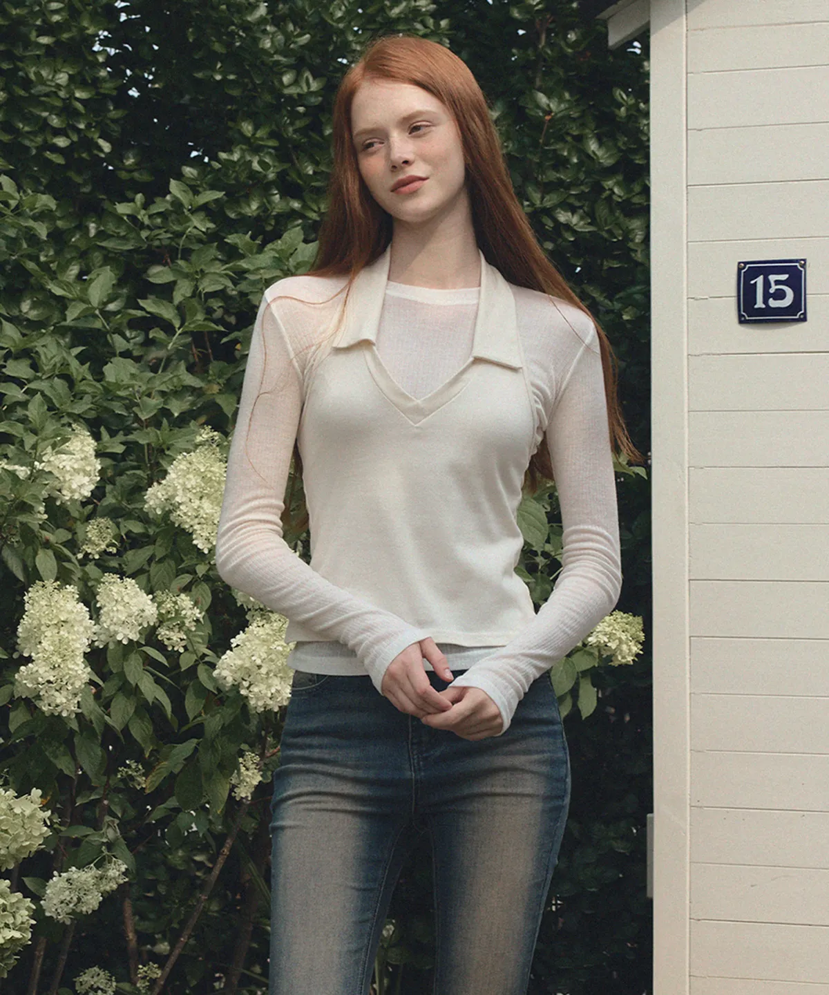 LucyLiu Sheer Round Tee