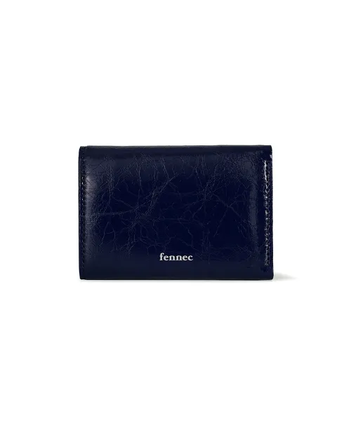 ◇Fennec◇ CRINKLE TRIANGLE TRIPLE WALLET D NAVY BLUE CRINKLE TRIANGLE TRIPLE WALLET - NAVY BLUE | ファッション