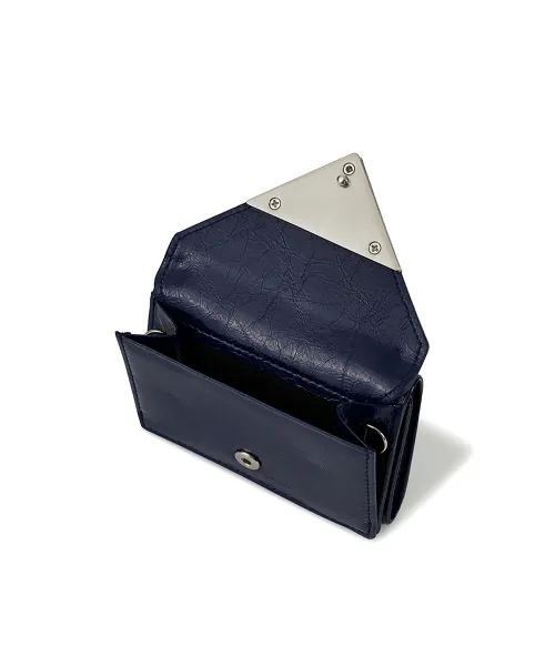 ★Fennec★ CRINKLE TRIANGLE TRIPLE WALLET STEEL BLUE CRINKLE TRIANGLE TRIPLE WALLET - STEEL BLUE - Fennec