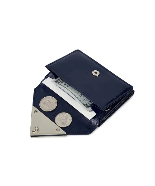 ★Fennec★ CRINKLE TRIANGLE TRIPLE WALLET NAVY BLUE FM2PK07 CRINKLE TRIANGLE TRIPLE WALLET - NAVY BLUE | ファッション