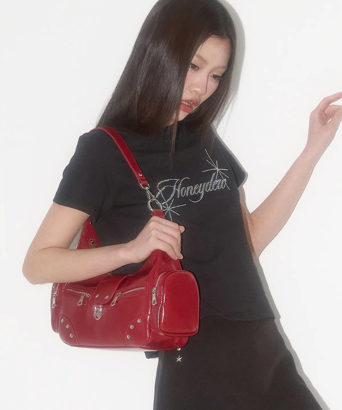 ショルダーバッグ・ポシェット ILLIGO Ruby Stud Shoulder Bag Red detail_4731242_17391627283015_