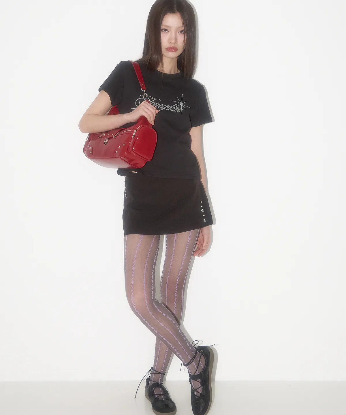 ショルダーバッグ・ポシェット ILLIGO Ruby Stud Shoulder Bag Red detail_4731242_17391627283015_