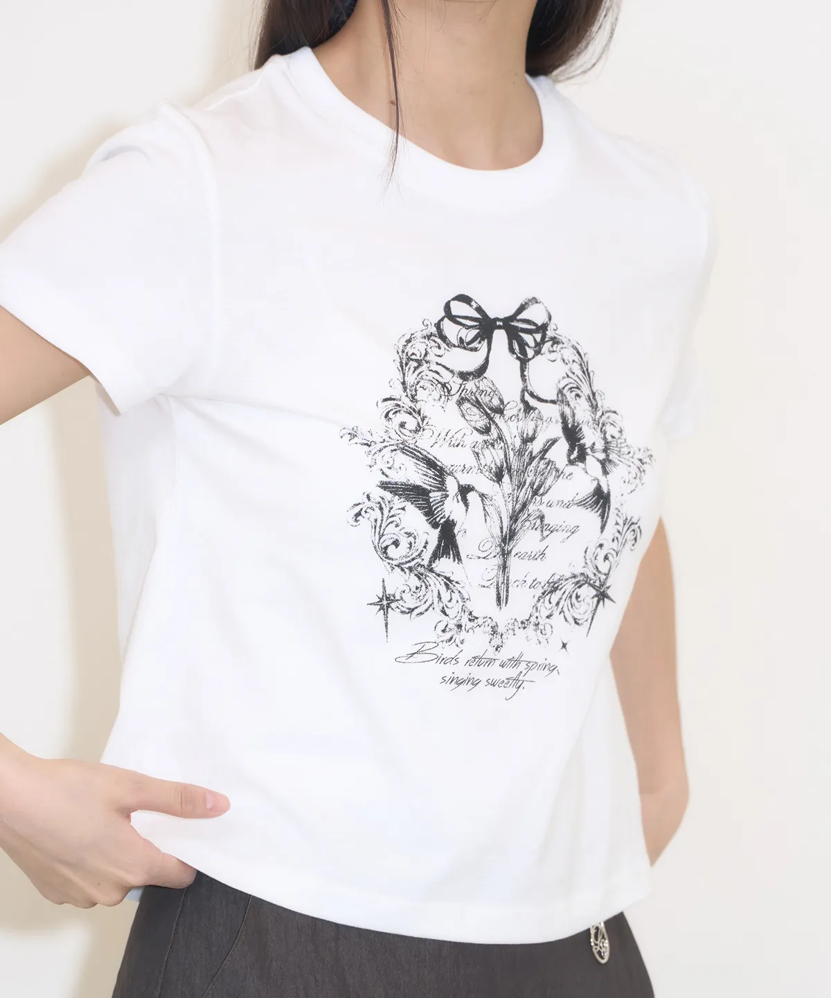 Tシャツ・カットソー ILLIGO Tulip Loose Semi T-Shirt 5BNY894 TULIP LOOSE SEMI T-SHIRT WHITE | ファッション通販サイト NUGU