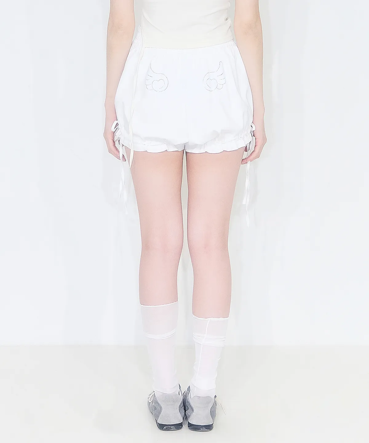 Wing Hotfix Balloon Shorts White | ファッション通販サイト NUGU