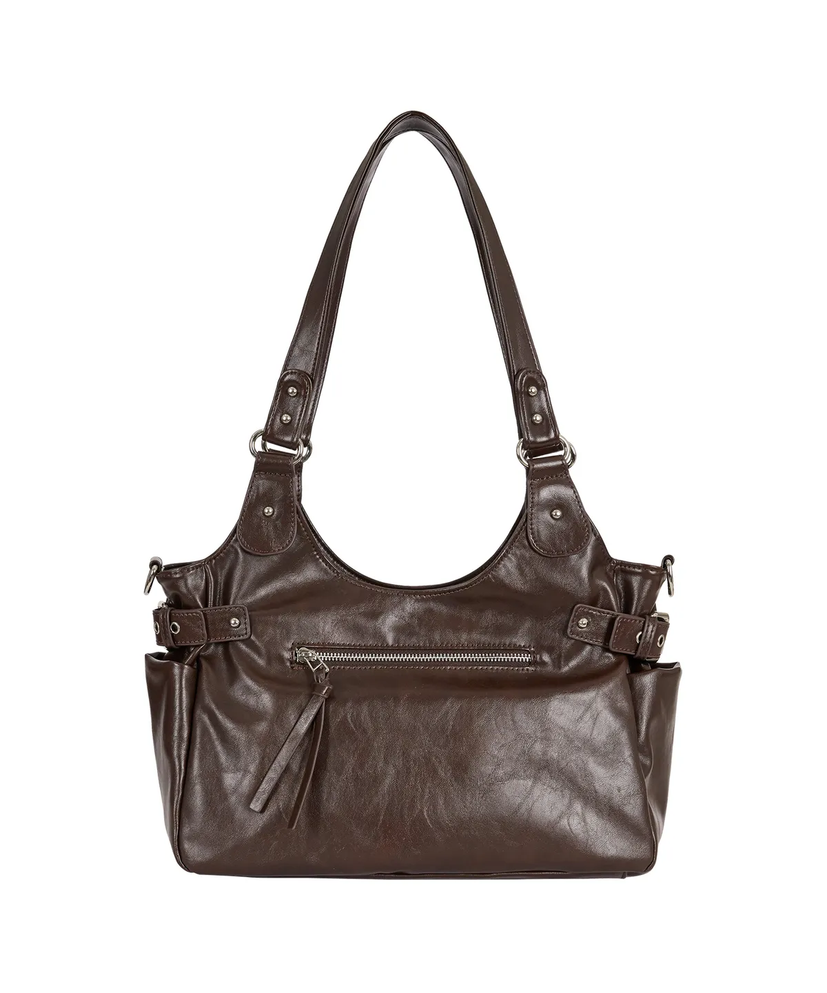 Amber Buckle Shoulder Bag Brown | ファッション通販サイト NUGU