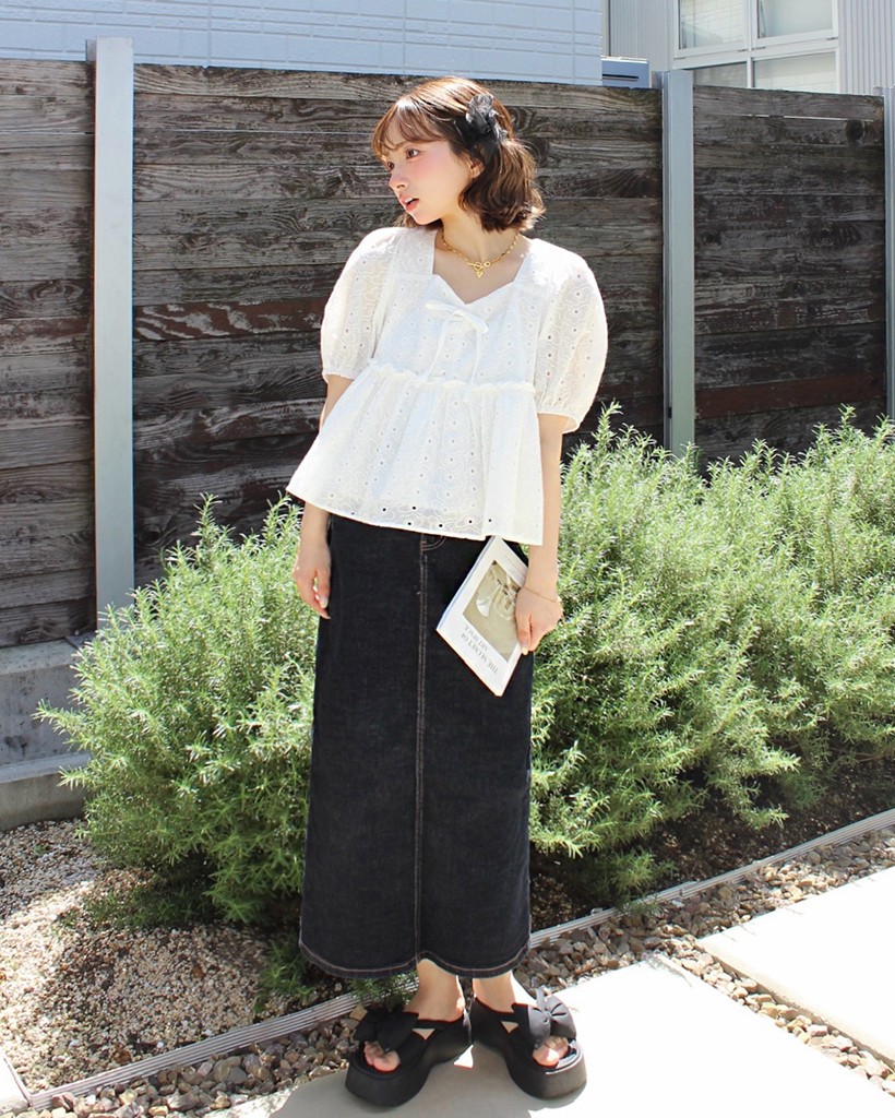 ベーシックデニムロングスカート