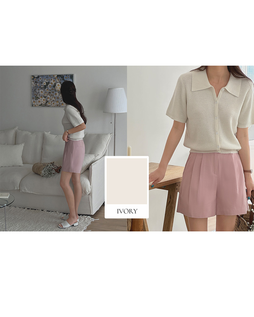 original/S-L]半袖リブニットカーディガン | ファッション通販