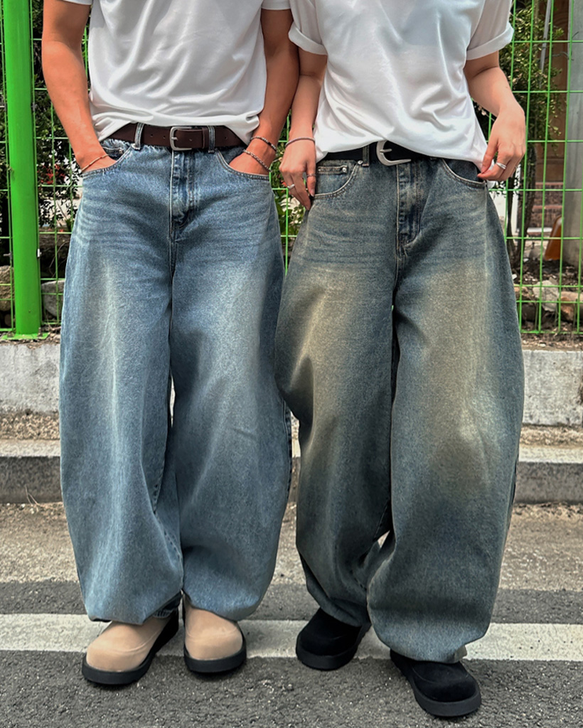 VISCO NUGU リボンタックバルーンデニムパンツ 4回再販](ORIGINAL) リボンタックバルーンデニムパンツ