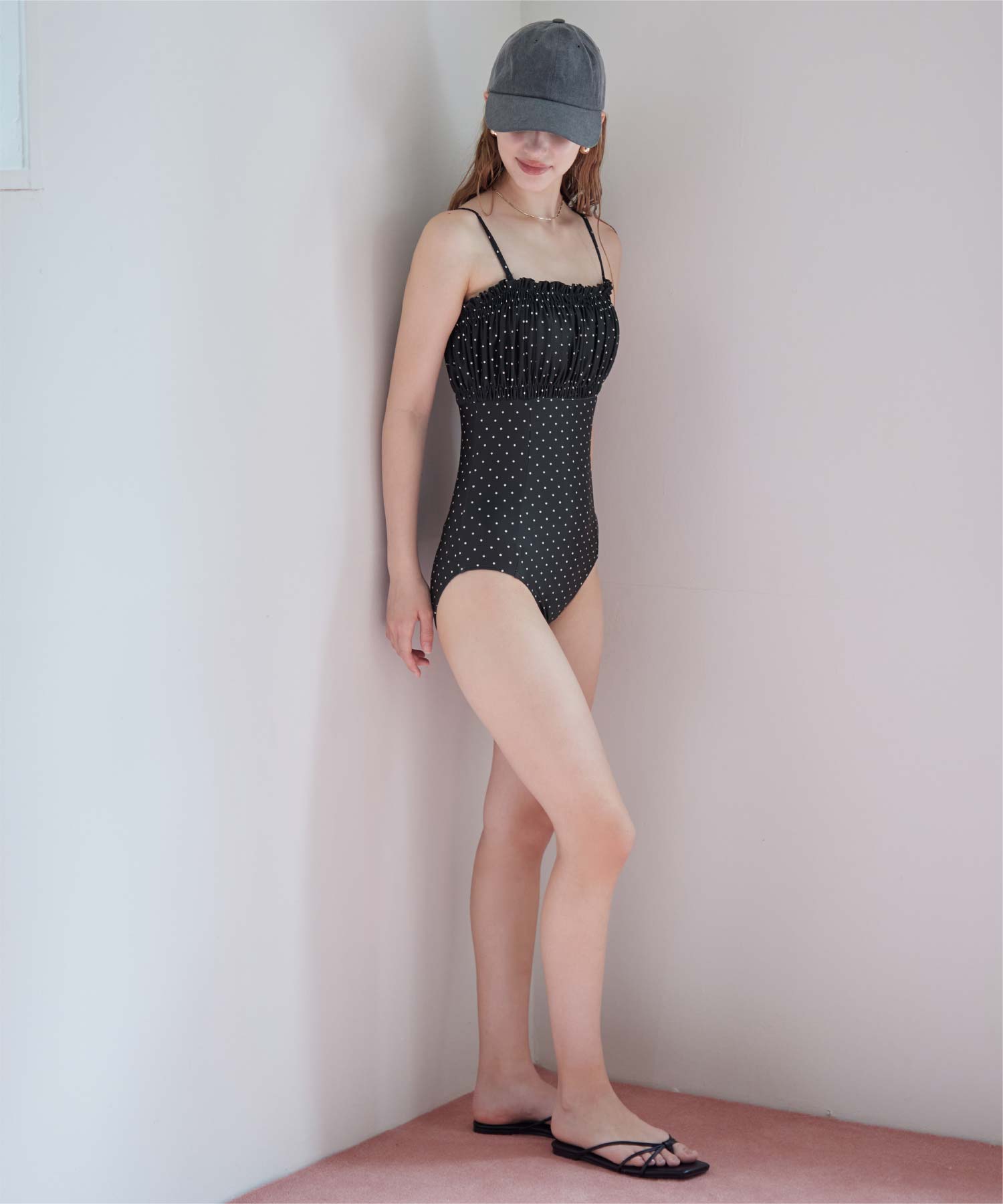 フリルギャザーデザインワンピース/水着 | ファッション通販サイト NUGU