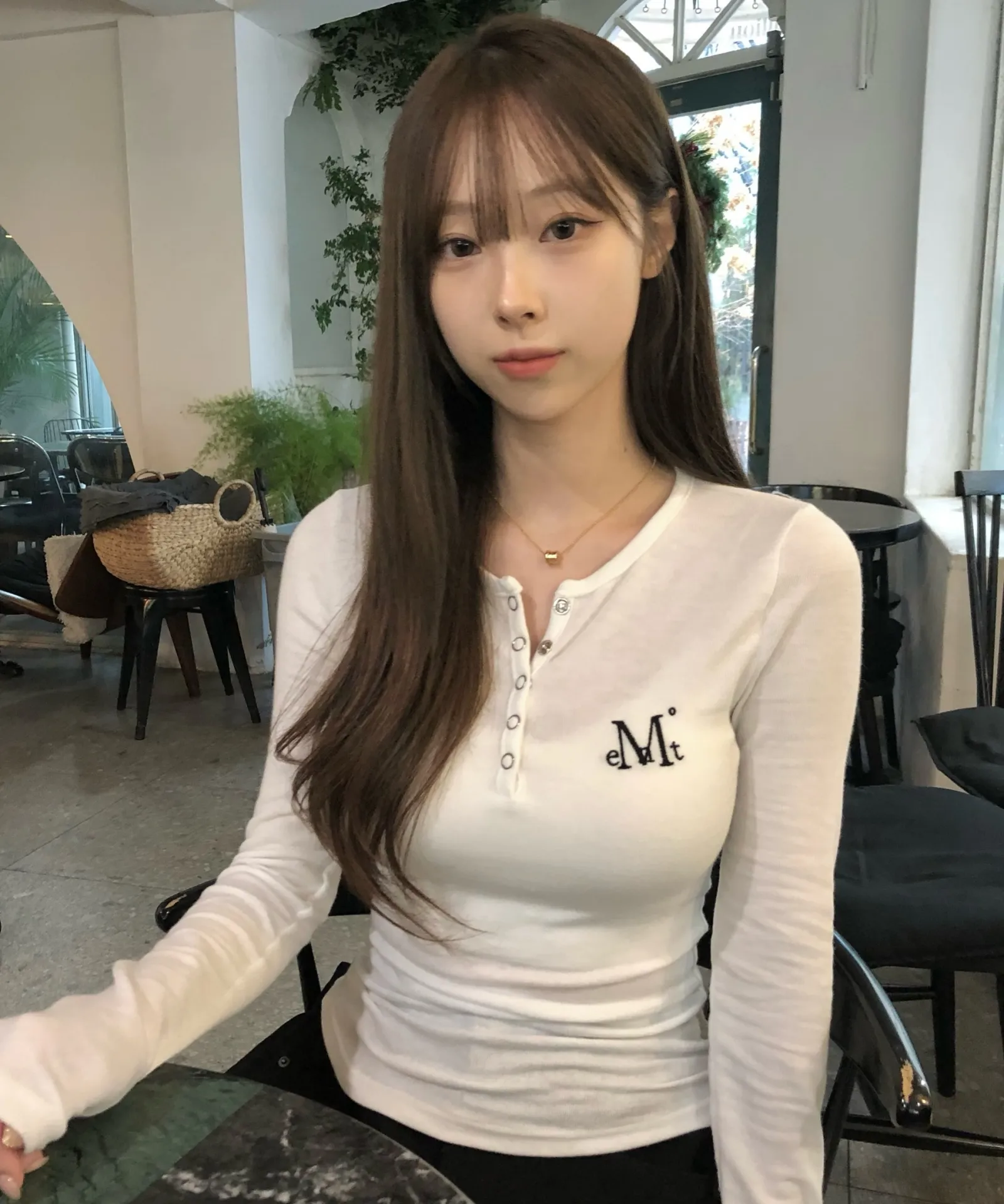 NELLO SNAP BUTTON LONG SLEEVE T (6Color)