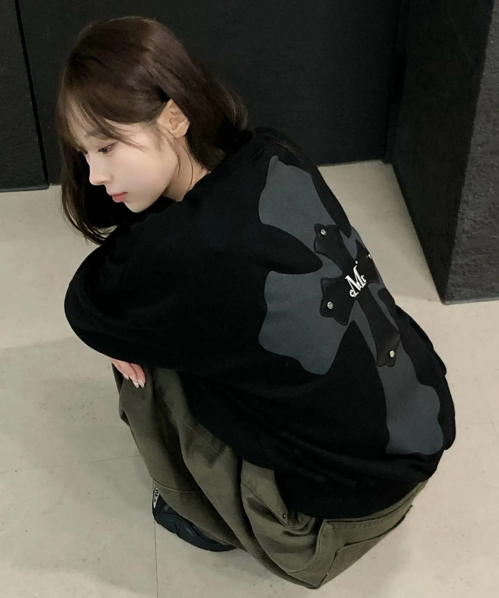 NOXEN BACK CROSS LEATHER PATCH MTM UNISEX (2Color)