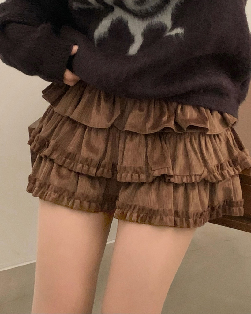 (3color) ティアード ミニスカート