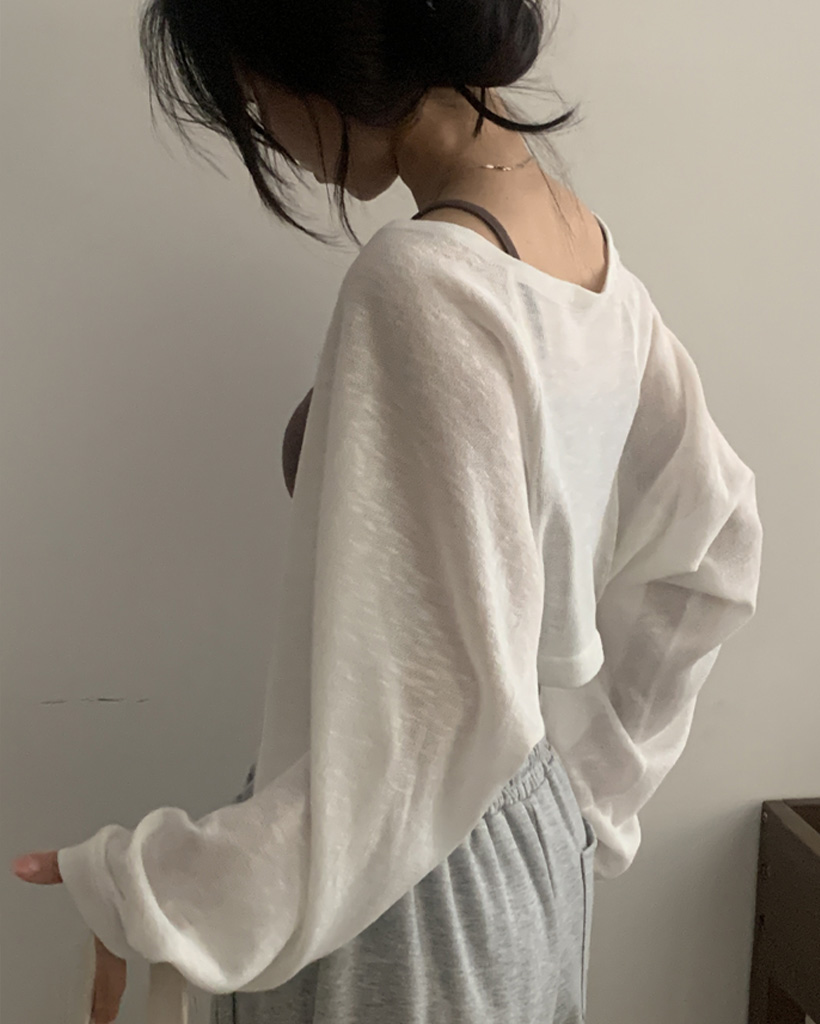 riuクロップド ボレロ ニットブラウス 5color]シースルークロップドニットボレロ | ファッション通販