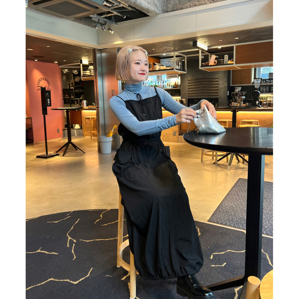 シャーリングロングキャミワンピース | ファッション通販サイト NUGU