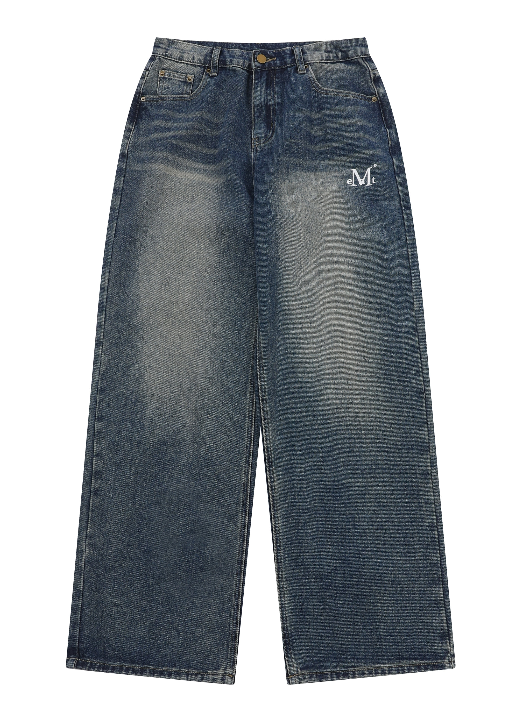 【MUCENT】MAXXI BACK POCKET BIG LOGO DENIM UNISEX /追跡付 MUCENT】MAXXI BACK POCKET BIG LOGO DENIM UNISEX /追跡付