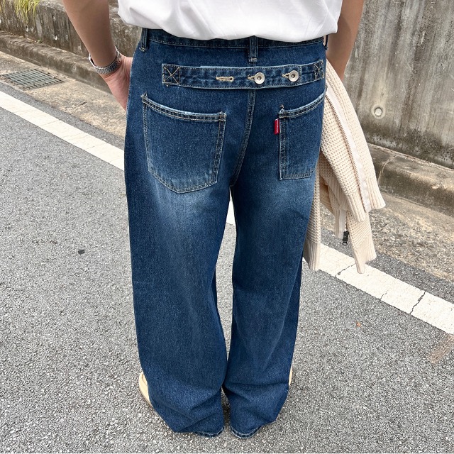 びぞウォッシング ワイド デニム