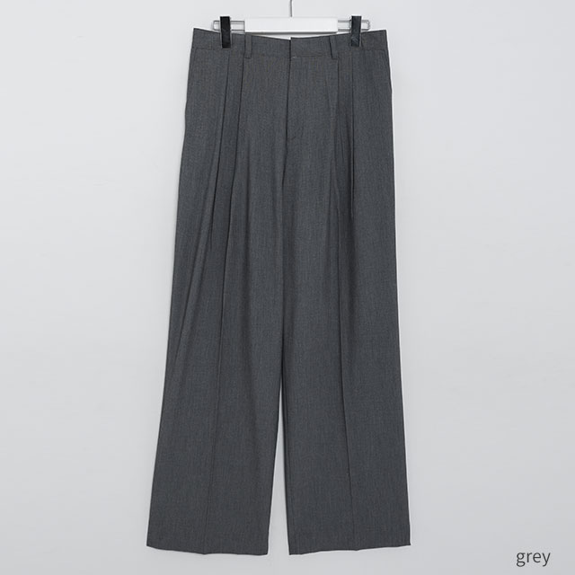 【COSYHARU】Maison two tuck back banding slacks fleur two tuck back banding wide slacks | ファッション通販