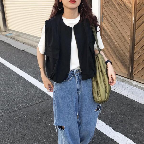 ナイロンポケットベスト　/ ベージュ sedacle（セダクル）の「ユーティリティポケットナイロンベスト