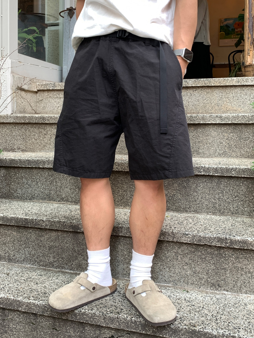 ハーフパンツ ショート ブラック archive vintage モード カーブハーフパンツ | ファッション通販サイト NUGU