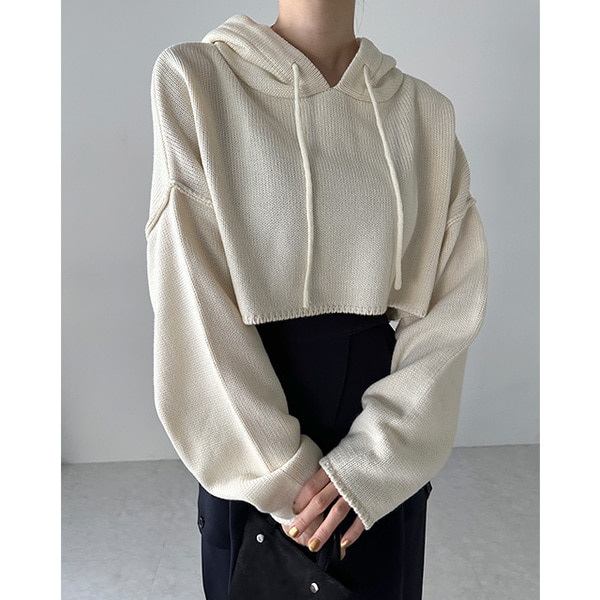 クロップドニットフーディ | ファッション通販サイト NUGU