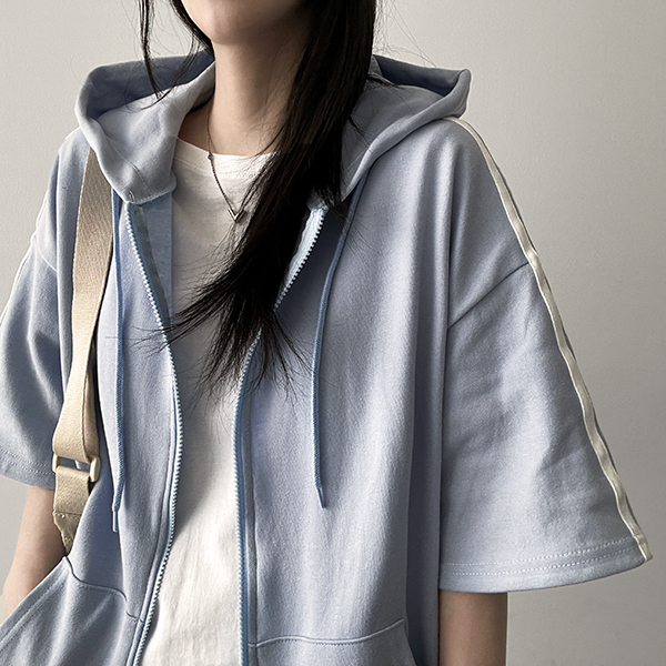 オーバーサイズトラック半袖パーカー | ファッション通販サイト NUGU