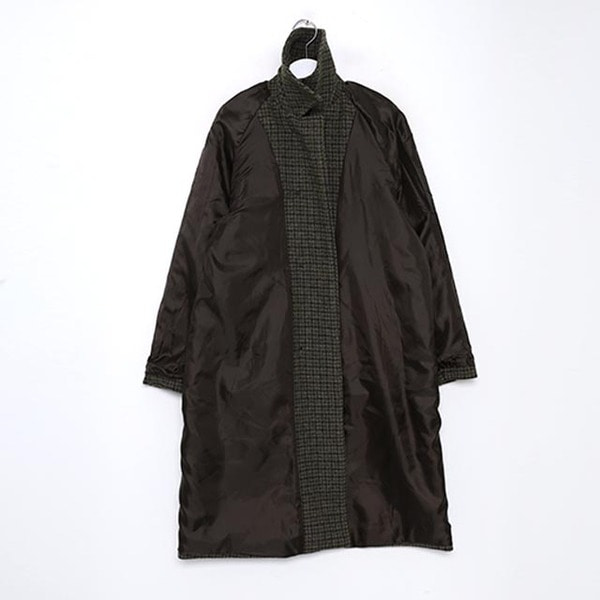 チェックウールロングコート | ファッション通販サイト NUGU