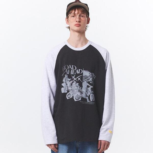 ★MAINBOOTH★Road Ahead Raglan T-shirt(DARK GRAY)★正規品 Road Ahead Raglan T-shirt(DARK GRAY) | ファッション通販
