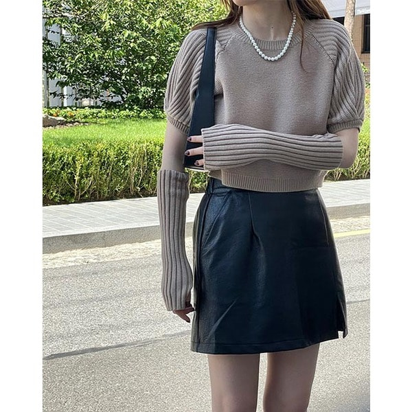 クラックレザースカート | ファッション通販サイト NUGU
