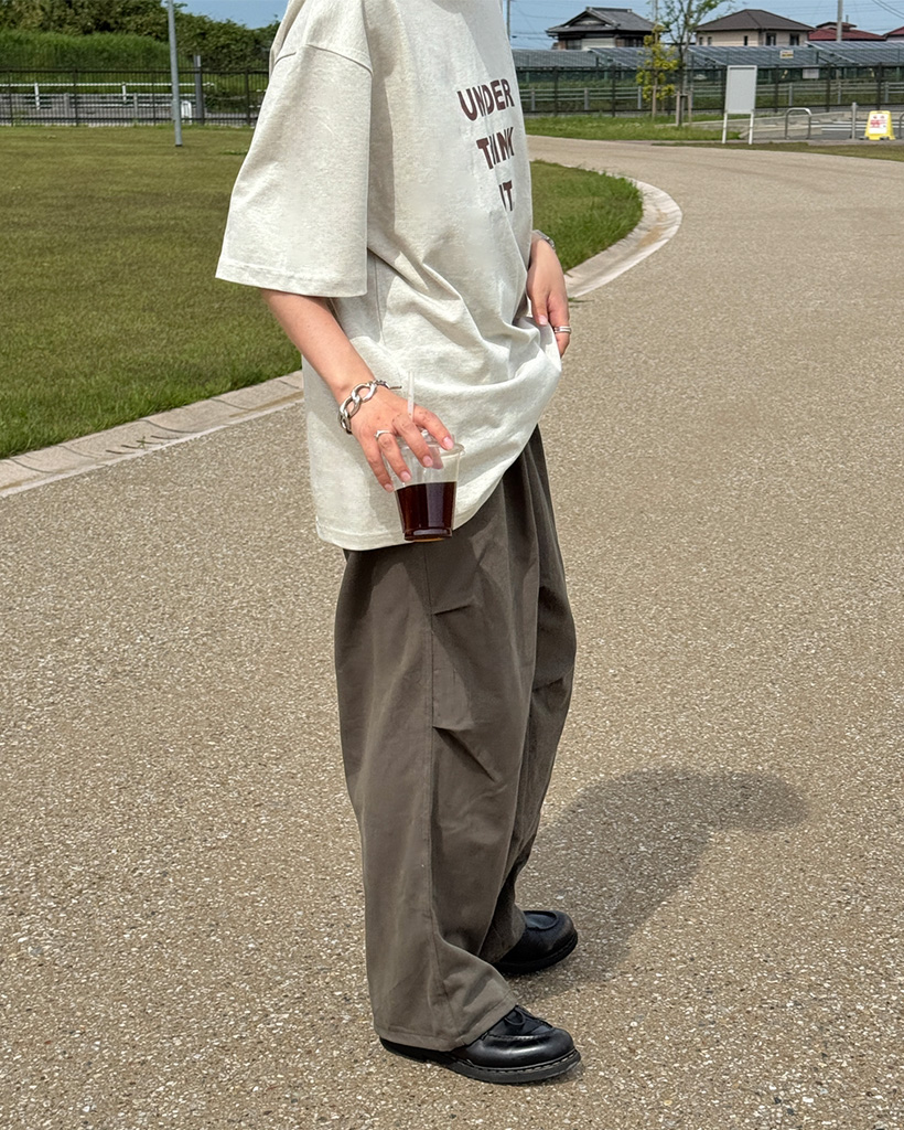 白湯ページ コットンパラシュートワイドパンツ | ファッション通販サイト NUGU