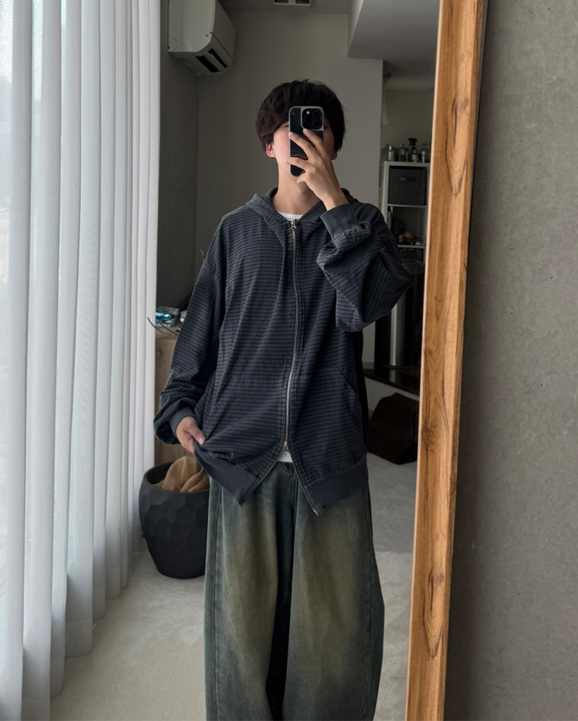 ピグメントボーダーパーカー | ファッション通販サイト NUGU