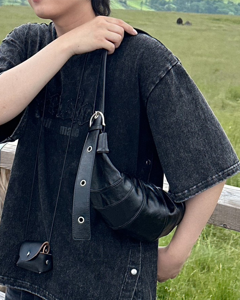 レザークロワッサンショルダーバッグ | ファッション通販サイト NUGU