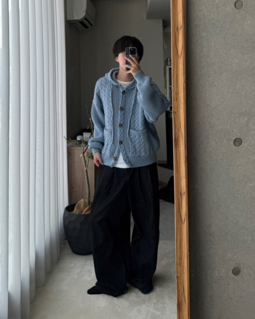 LGBカーディガン ユニセックス）ケーブルパーカーカーディガン | ファッション